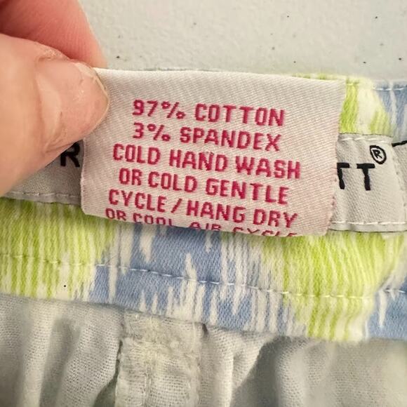 Gretchen Scott Gripeless Cotton Spandex Jeans Kitt Ikat Size L Stretch 5 Pockets - Picture 9 of 10